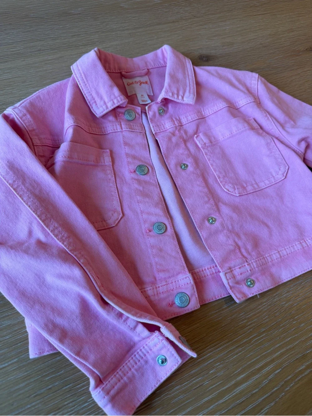 Cat & Jack Pink Denim Jacket for Kids Size 5